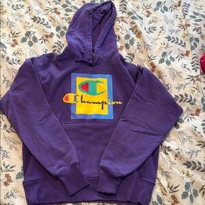 Champion Purple Hoodie with Logo